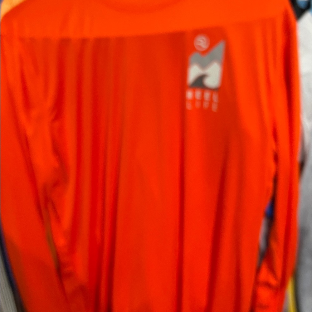 Men’s Real Life, Orange, Medium Rash Guard no tags